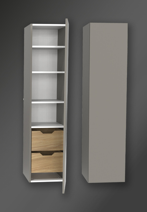 Förvaringsskåp City Pebble Greige Höger