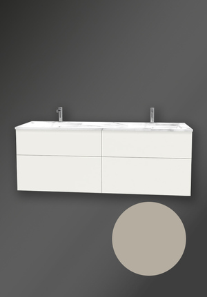 City Vanity Unit 1600 Coffee Cream For Integrated Basin