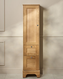 Tall Cabinet Kensington Left Hand Door Freestanding Natural Oak (1)