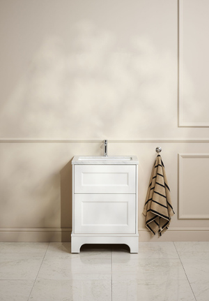 Kensington Vanity Unit 60 White Floorstanding For Work Top (1)