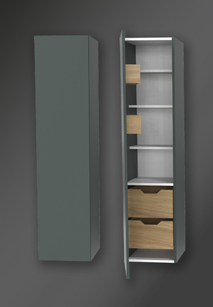 Förvaringsskåp City Highland Grön Vänster