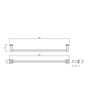 Towel Rail Denver 650 mm Chrome (3)