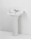 Classic Arch Small Basin Set With Pedestal White (5)