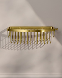 Signature D-Shaped Shower Basket Brushed Brass (1)