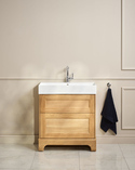 Kensington Vanity Unit 80 Natural Oak Floorstanding (2)