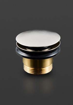 Bottenventil Pop-up Borstad nickel