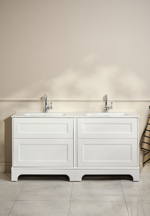 Kensington Vanity Unit 160 White Floorstanding (1)