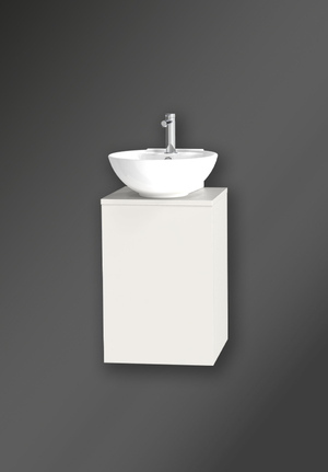 City Vanity Unit 40 Classic White For Worktop Right Hand  (1)