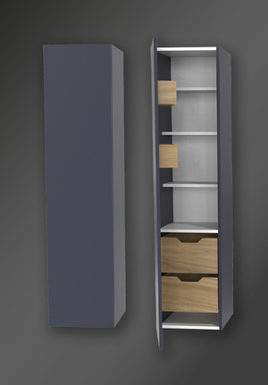 Förvaringsskåp City Midnight Blå Vänster