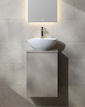 City Vanity Unit 40 Coffee Cream For Worktop Left Hand (1)