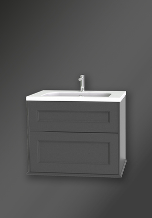 Kensington Vanity Unit 80 Dark Grey Wall Hung