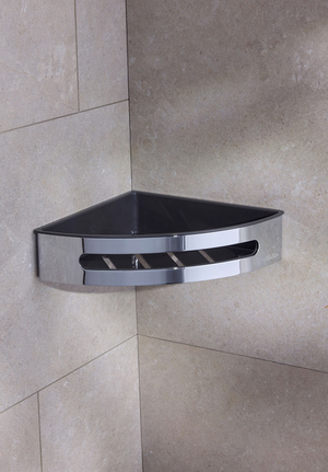 Corner Shower Basket Chrome, Grey liner Signature (1)