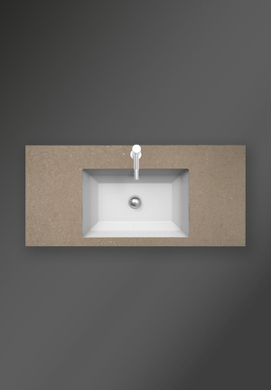 Worktop Coral Clay Integrated Basin