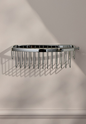 Signature D-Shaped Shower Basket Chrome (1)
