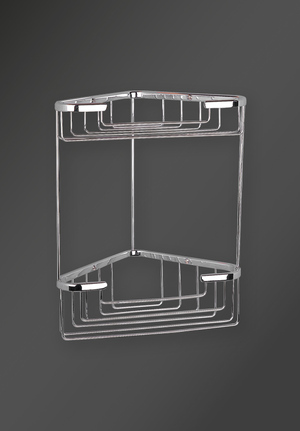 Two Tier Corner Basket Chrome