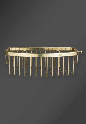 Signature D-Shaped Shower Basket Polished Brass