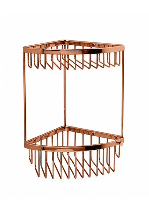 2 Tier Corner Basket Copper