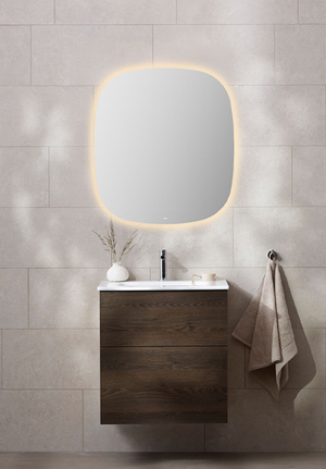 Möbelpaket 60 Mörk Ek Spegel Ambient Oval 70x80 Edge handfat