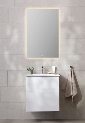 Möbelpaket 60 Vit Spegel Ambient format Edge handfat