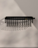 Signature D-Shaped Shower Basket Matt Black (1)