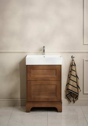 Kensington Vanity Unit 60 Dark Oak Floorstanding (1)