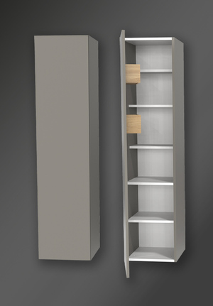 Förvaringsskåp City Pebble Greige Vänster