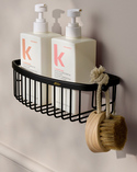 Signature D-Shaped Shower Basket Matt Black (3)