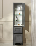 Tall Cabinet Kensington Right Hand Door Freestanding Dark Grey (2)