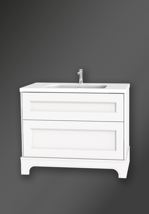 Kensington Vanity Unit 100 White Floorstanding (1)