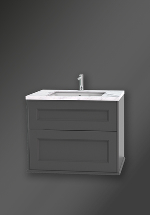 Kensington Vanity Unit 80 Dark Grey Wall Hung For Work Top (1)