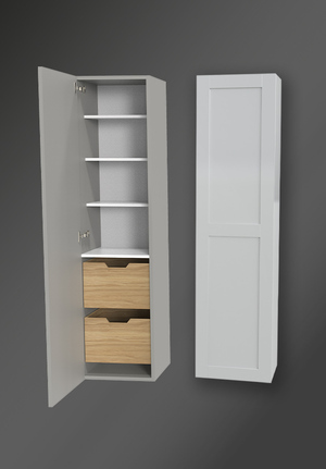 Förvaringsskåp London Ljusgrå Vänster