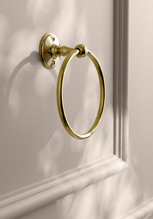 Stockholm Towel Ring Polished Brass (1)
