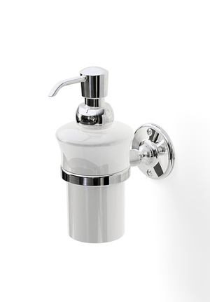 Stockholm Lotion Bottle And Holder Chrome