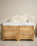 Kensington Vanity Unit 160 Natural Oak Floorstanding (2)