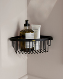 Signature Corner Shower Basket Matt Black (2)