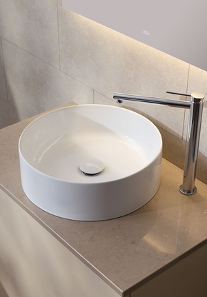 Cylinder 40 Free Standing Gloss White (1)