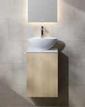 Vanity Unit New York 40 for worktop, Light Oak with right hung door (2)