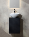 City Vanity Unit 40 Charcoal Black For Worktop Left Hand (1)