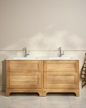 Kensington Vanity Unit 160 Natural Oak Floorstanding (1)