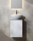 Vanity Unit New York 40 for worktop, White with left hung door (1)