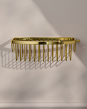 Signature D-Shaped Shower Basket Polished Brass (1)