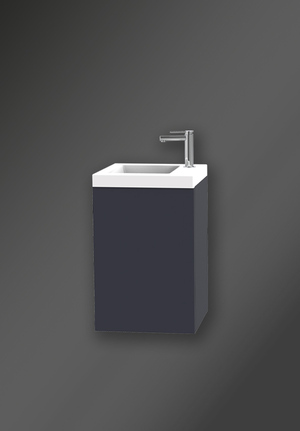 City Vanity Unit 40 Midnight Blue Left Hand