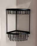 Corner Basket Two Tier Matt Black (1)