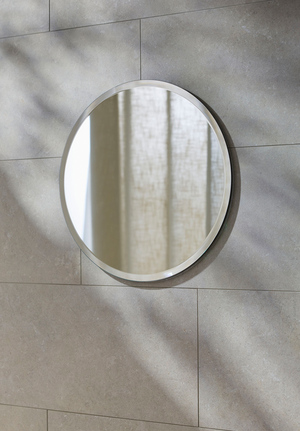Round Bathroom Mirror with Bevelled edge Signature