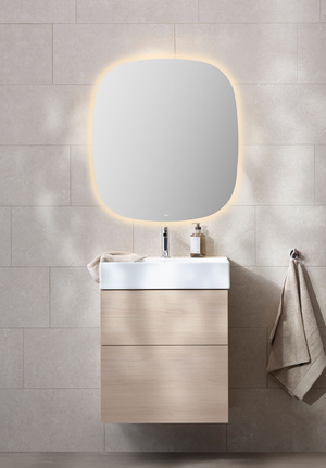 Möbelpaket 60 Ljus Ek Spegel Ambient Oval 70x80 Bloc handfat