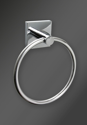 Cube Towel Ring Chrome