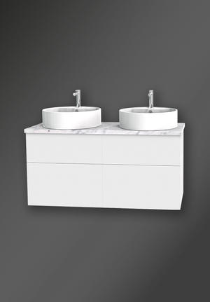 Kommod New York 120 Vit för Bänkskiva