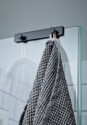 Shower Door And Screen Fitting 4 Hook Black