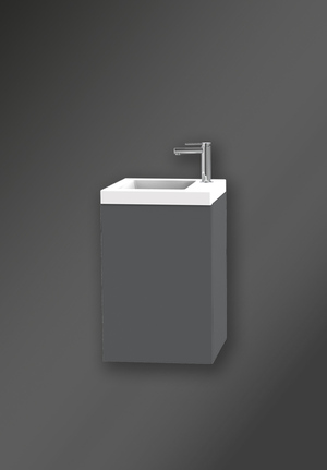 City Vanity Unit 40 Thunder Grey Left Hand 