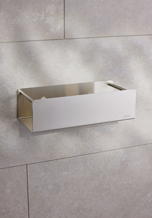 Box Glueable Shower Basket Brushed Nickel (1)